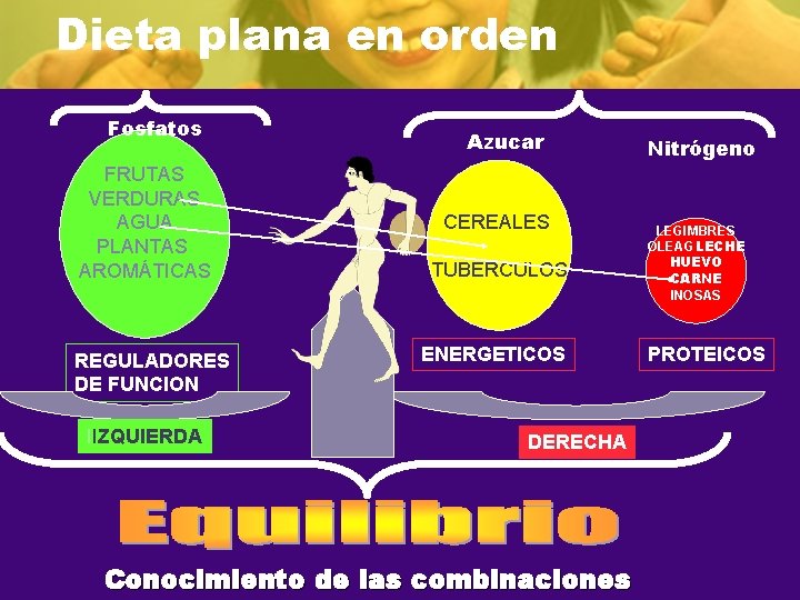 Dieta plana en orden Fosfatos FRUTAS VERDURAS AGUA PLANTAS AROMÁTICAS REGULADORES DE FUNCION IIZQUIERDA