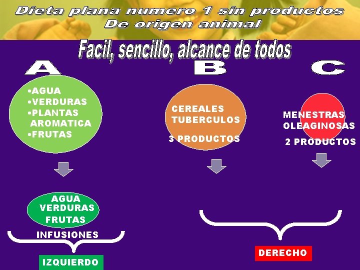  • AGUA • VERDURAS • PLANTAS AROMATICA • FRUTAS CEREALES TUBERCULOS 3 PRODUCTOS