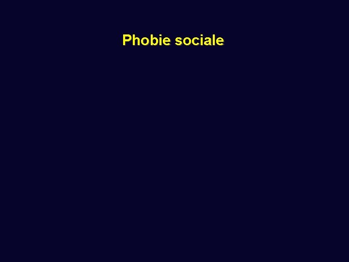 Phobie sociale 