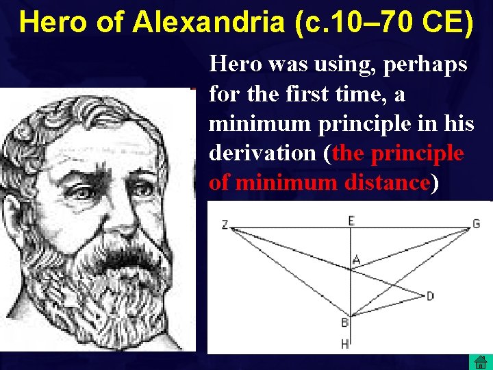 Hero of Alexandria (c. 10– 70 CE) Hero was using, perhaps for the first