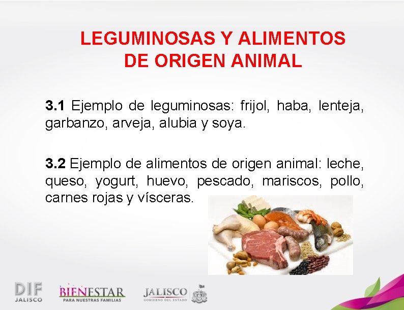 LEGUMINOSAS Y ALIMENTOS DE ORIGEN ANIMAL 3. 1 Ejemplo de leguminosas: frijol, haba, lenteja,