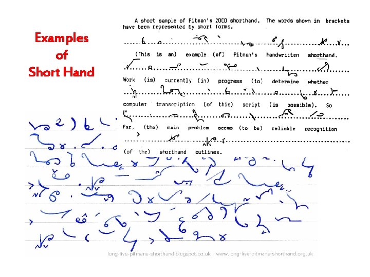 Examples of Short Hand 