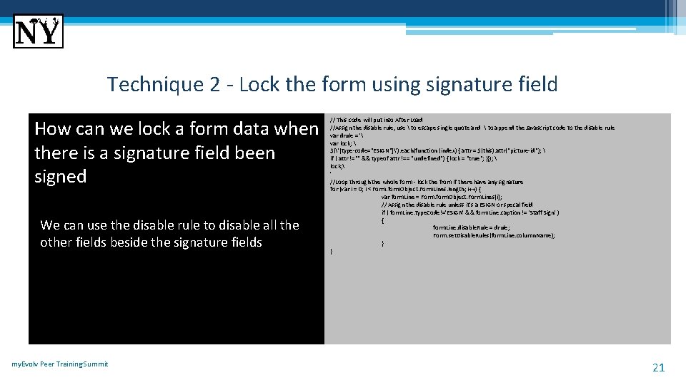 Technique 2 - Lock the form using signature field How can we lock a