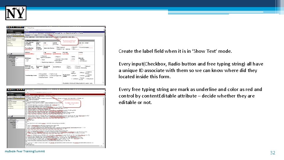 Create the label field when it is in ‘Show Text’ mode. Every input(Checkbox, Radio
