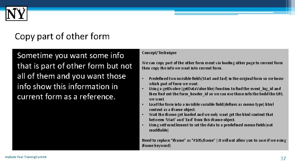 Copy part of other form Sometime you want some info that is part of