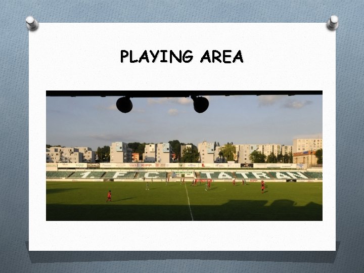 PLAYING AREA 