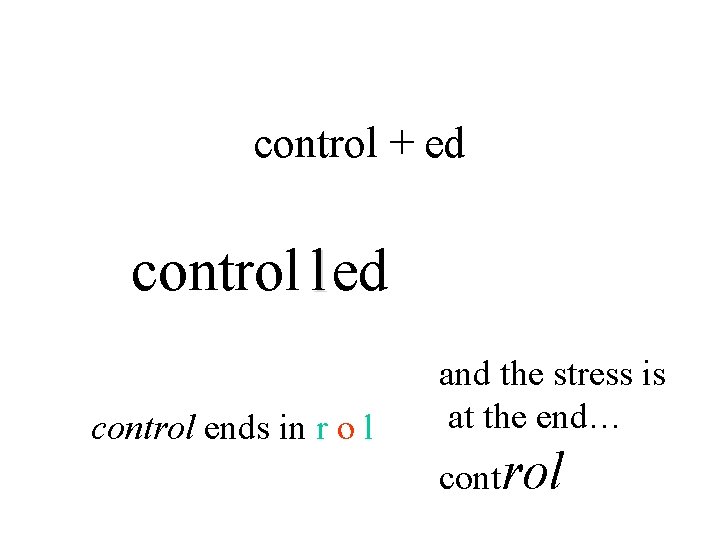 control + ed control l ed control ends in r o l and the