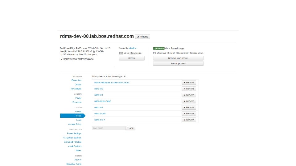 BEAKER WEB INTERFACE – POOLS 