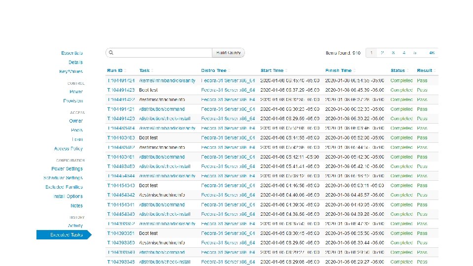 BEAKER WEB INTERFACE – EXECUTED TASKS 