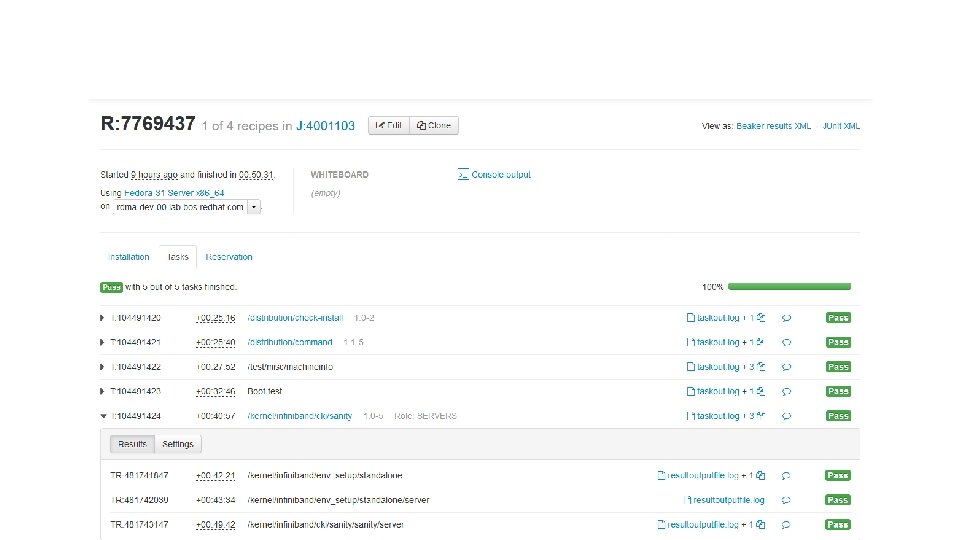 BEAKER WEB INTERFACE – JOB LOG 