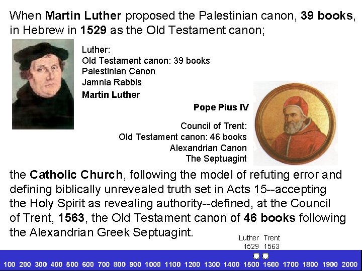 When Martin Luther proposed the Palestinian canon, 39 books, in Hebrew in 1529 as