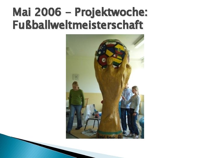 Mai 2006 - Projektwoche: Fußballweltmeisterschaft 