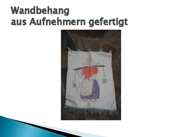 Wandbehang aus Aufnehmern gefertigt 