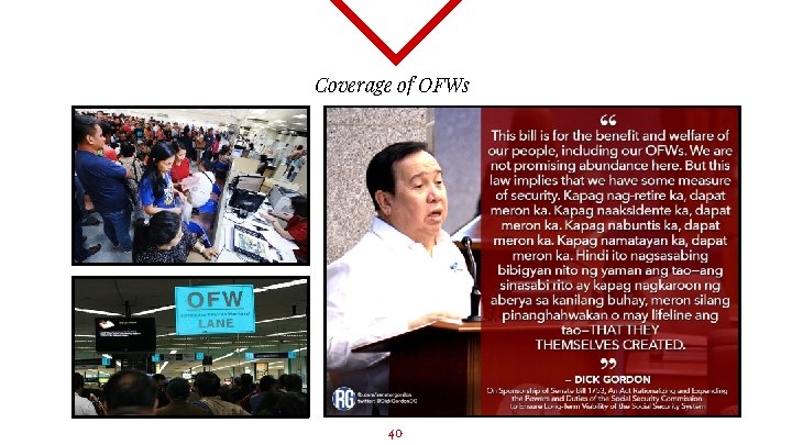 Coverage of OFWs 40 