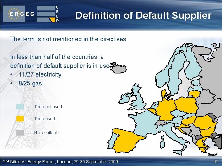 Definition of Default Supplier The term is not mentioned in the directives In less