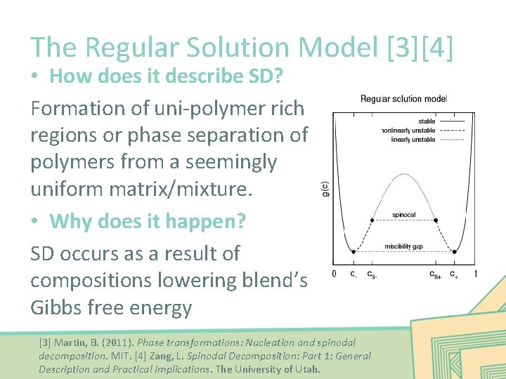 The Regular Solution Model [3][4] • How does it describe SD? Formation of uni-polymer