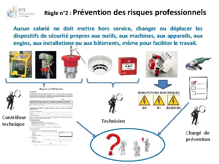 Règle n° 2 : Prévention des risques professionnels Aucun salarié ne doit mettre hors