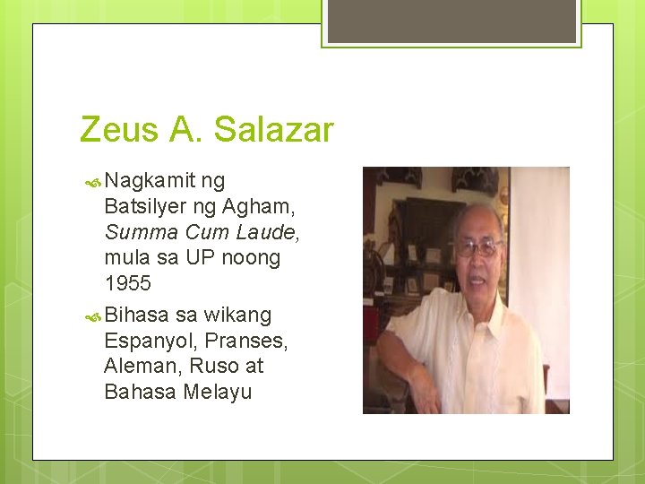 Zeus A. Salazar Nagkamit ng Batsilyer ng Agham, Summa Cum Laude, mula sa UP