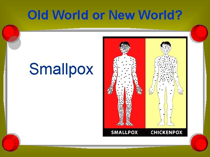 Old World or New World? Smallpox 