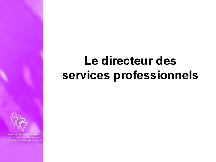 Le directeur des services professionnels 6 