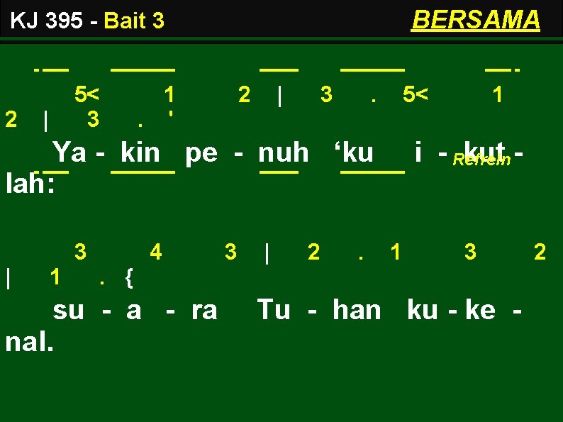 BERSAMA KJ 395 - Bait 3 2 | 5< 3 1. ' 2 |