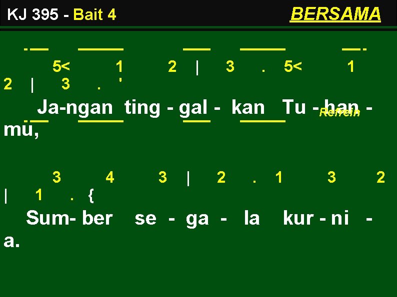 BERSAMA KJ 395 - Bait 4 2 | 5< 3 1. ' 2 |