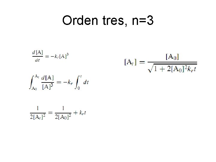 Orden tres, n=3 
