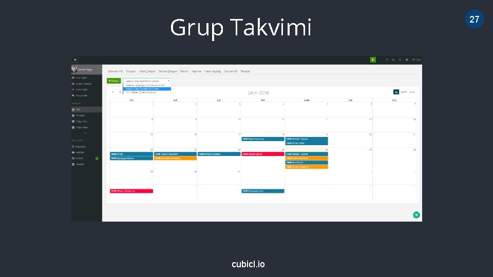 Grup Takvimi cubicl. io 27 