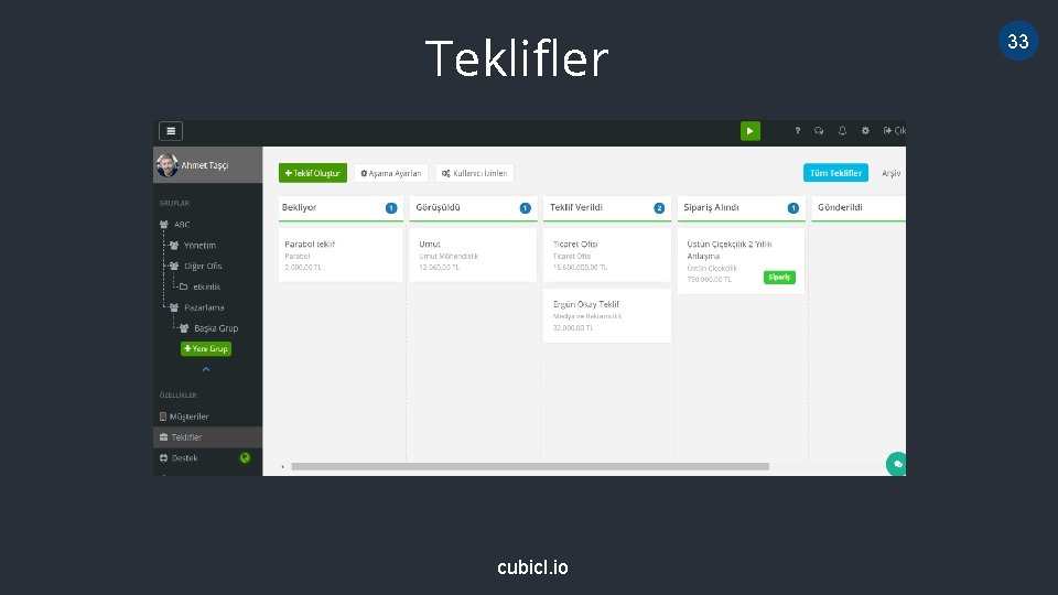 Teklifler cubicl. io 33 
