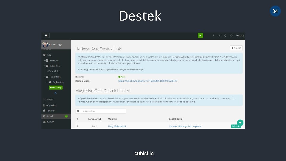 Destek cubicl. io 34 