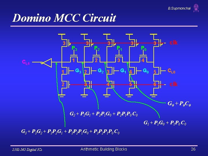 B. Supmonchai Domino MCC Circuit 3 P 3 3 1 Ci, 4 P 2