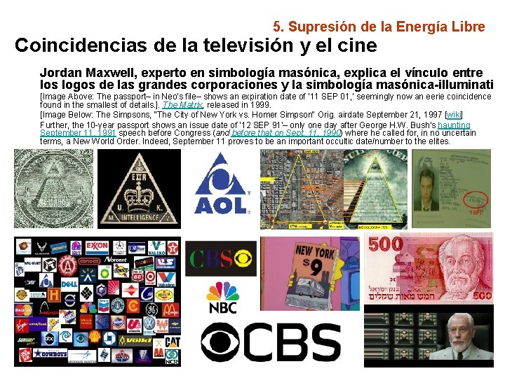 5. Supresión de la Energía Libre Coincidencias de la televisión y el cine Jordan