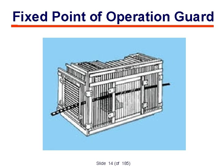Fixed Point of Operation Guard Slide 14 (of 185) 