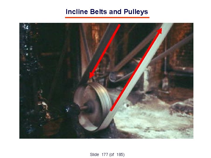 Incline Belts and Pulleys Slide 177 (of 185) 