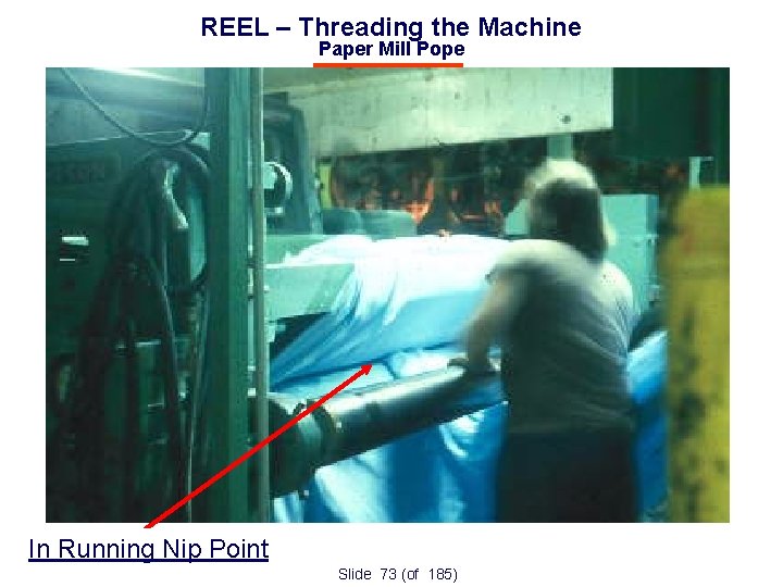 REEL – Threading the Machine Paper Mill Pope In Running Nip Point Slide 73