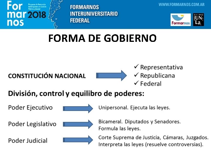 FORMA DE GOBIERNO 