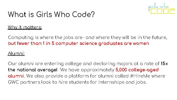 What is Girls Who Code? Why it matters: Computing is where the jobs are-
