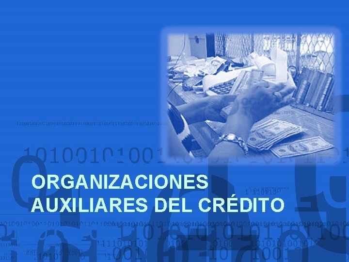 ORGANIZACIONES AUXILIARES DEL CRÉDITO 