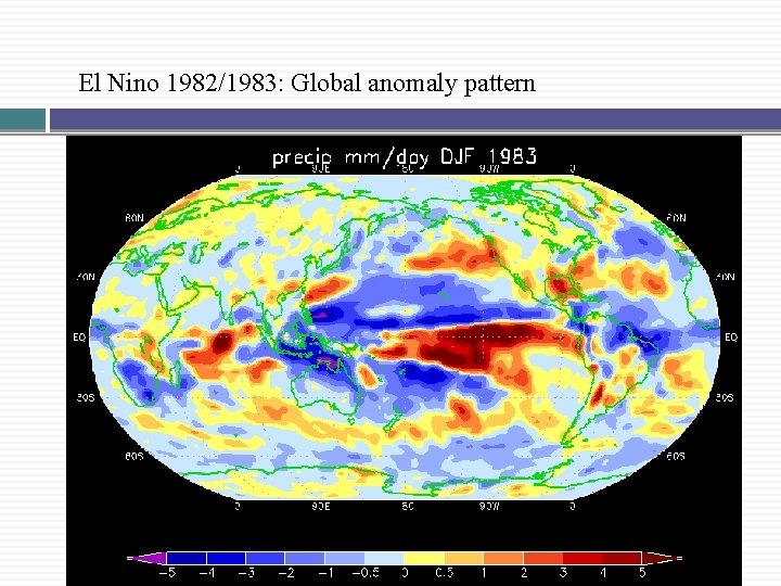 El Nino 1982/1983: Global anomaly pattern 