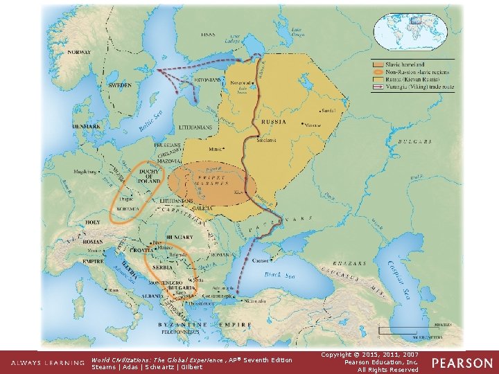 Map 10. 3 East European Kingdoms and Slavic Expansion c. 1000 Beginning around the Map 10. 3 East European Kingdoms and Slavic Expansion c. 1000 Beginning around the