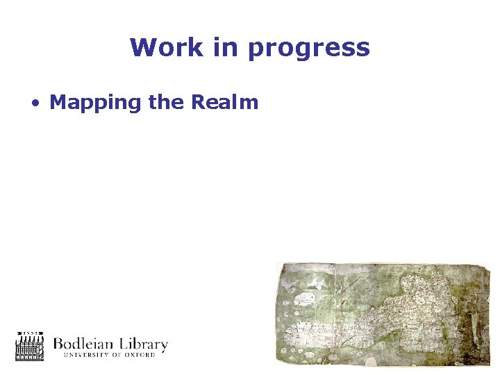 Work in progress • Mapping the Realm 