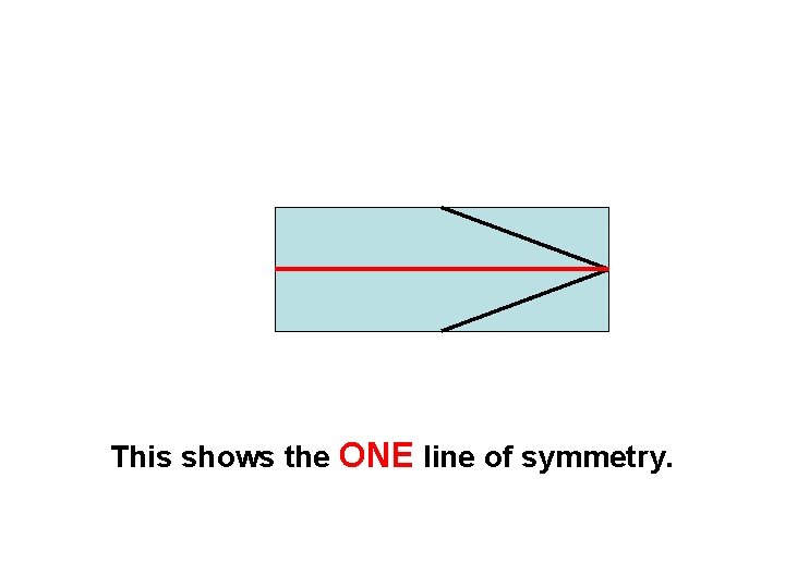 This shows the ONE line of symmetry. 