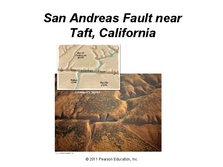 San Andreas Fault near Taft, California © 2011 Pearson Education, Inc. 