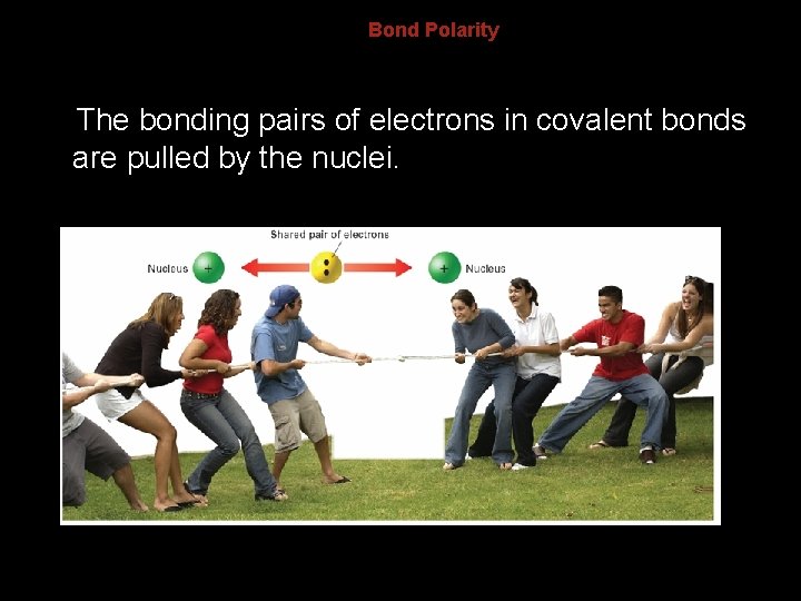 8. 4 Bond Polarity The bonding pairs of electrons in covalent bonds are pulled