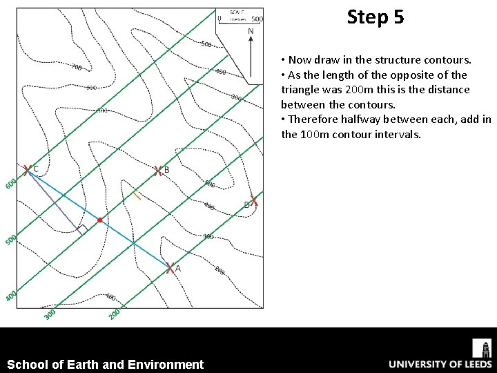 Step 5 • Now draw in the structure contours. • As the length of