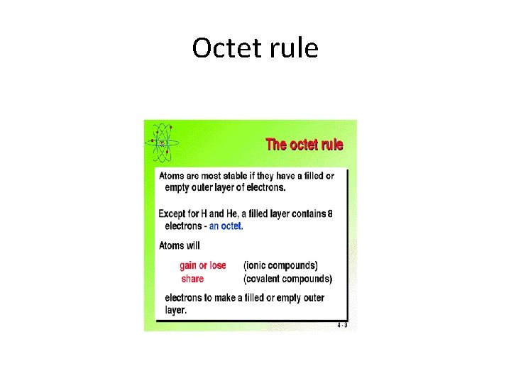 Octet rule 