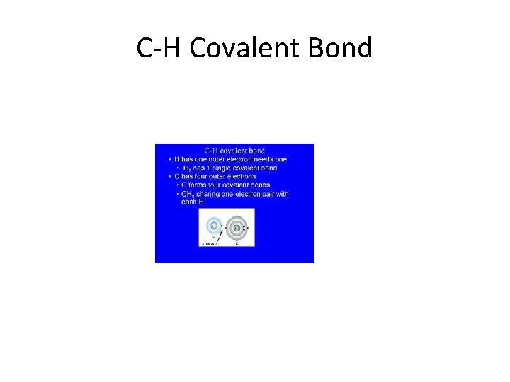 C-H Covalent Bond 
