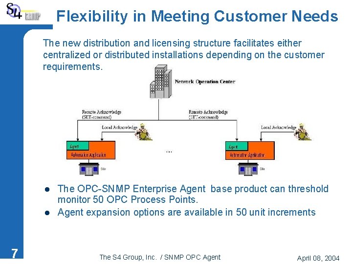 Flexibility in Meeting Customer Needs The new distribution and licensing structure facilitates either centralized