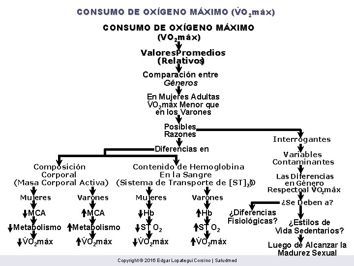 . CONSUMO DE OXÍGENO MÁXIMO (VO 2 máx) Valores. Promedios (Relativos) Comparación entre Géneros