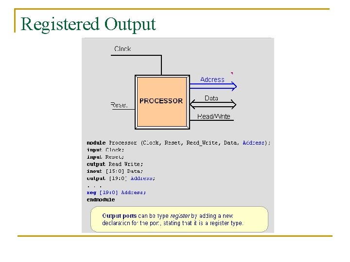 Registered Output 